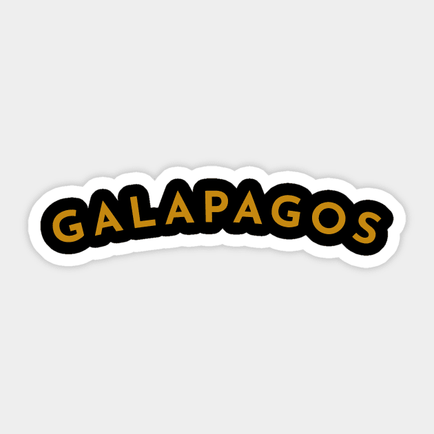 Galapagos Typography Sticker by calebfaires